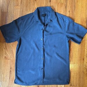 Club Monaco Navy Casual Button Down Shirt